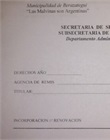 Recibo para pago por derechos de habilitación